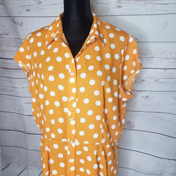 City Streets Polka Dot Dress SZ XXL - Picture 1 of 8